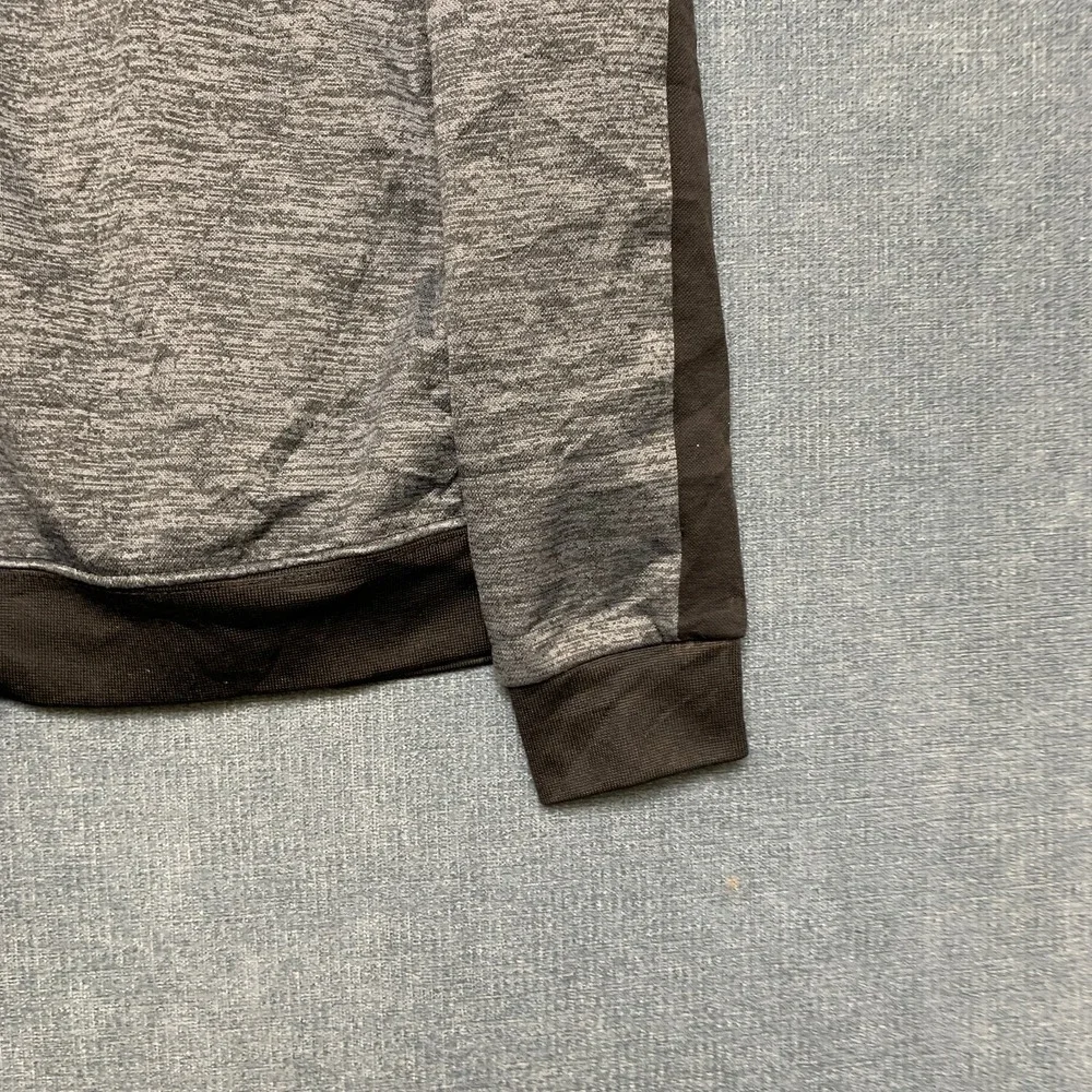 Nike Therma Fit Hoodie Boys 4T Heather Gray Black Swoosh Logo Athletic Full Zip